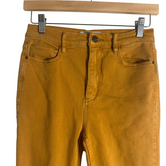 Free People Mustard High Rise Skinny Jeans Size 27 - Picture 3 of 7
